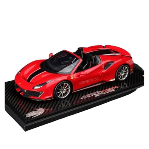 Auto Modell 1:18 Für Handgefertigte Limited Edition Ferrari 488Pista Hardtop BBR Resin Car Model Hobbyist Collection Showcase Jungen Mädchen Geschen(Red 4 Convertible) von SYYANFEI