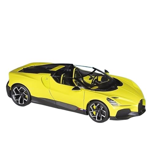 Auto Modell 1:18 Für Maßstabsgetreue Druckguss-Metall-Sonderedition Roadster Bugatti Mistral-Legierungsautomodell-Fans Sammlerspielzeug Jungen Mädchen Geschen(Yellow) von SYYANFEI