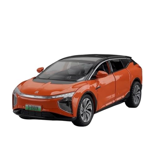 Auto Modell 1:22 HiPhi X New Energy Automodell Spielzeug Sound Light Pull Back Fertiges Miniaturfahrzeug Sammler Jungen Jungen Mädchen Geschen(Orange) von SYYANFEI