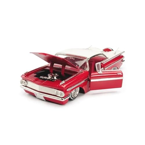 Auto Modell 1:24 Für ChevroletCHEVY IMPALA1959 Vintage Classic Car Diecast Metall Legierung Modell Auto Spielzeug Sammlung Dekoration Ornamente Kleinkinder Kinder Jungen Mädchen Geschenk(Rot) von SYYANFEI