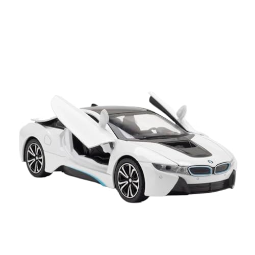 Auto Modell 1:24 Für I8 New Energy Auto Legierung Sportwagen Diecast Metall Rennfahrzeuge Modell Simulation Sound Licht Spielzeug Jungen Mädchen Geschen(Weiß) von SYYANFEI