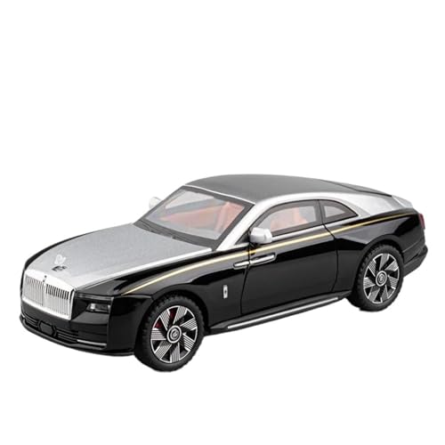 Auto Modell 1:24 für Rolls Royce Spectre Alloy Luxy Car Diecast Metal New Energy Car Model Sound- und Lichtspielzeug Jungen Mädchen Geschen(Grau) von SYYANFEI