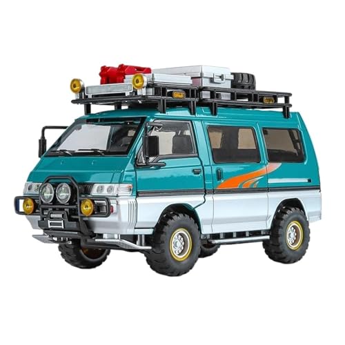 Auto Modell 1:32 Für Mitsubishi Delica MPV Legierung Auto Nutzfahrzeuge Simulation Sound Und Licht Fertig Auto Modell Party Szene Junge Jungen Mädchen Geschen(Grün) von SYYANFEI