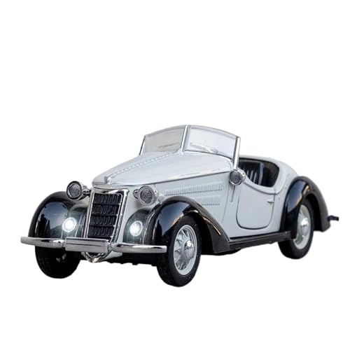 Auto Modell 1:32 Für Wanderer W25KROADSTER Legierung Auto Modell Spielzeug Mit Sound Und Licht Pull Back Fahrzeuge Dekoration Jungen Mädchen Geschen(White) von SYYANFEI