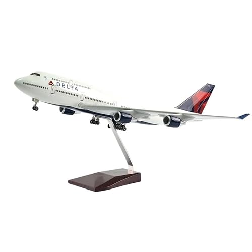 Auto Modell 46 cm Delta Boeing 747 Modellflugzeug Aus Druckgussharz Im Maßstab 1:160 Für Maßsta Flugzeuge Mit Leichtrad-Hobbyisten-Sammlung Jungen Mädchen Geschen von SYYANFEI