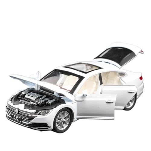 Auto Modell Druckguss-Automodell Im Maßstab 1:32 Für VW CC Legierung, Metalldruckguss, Miniaturauto Simulation Sound & Licht Sammlerstück Spielzeugfahrzeug Geschenk Jungen Mädchen Geschen(White) von SYYANFEI