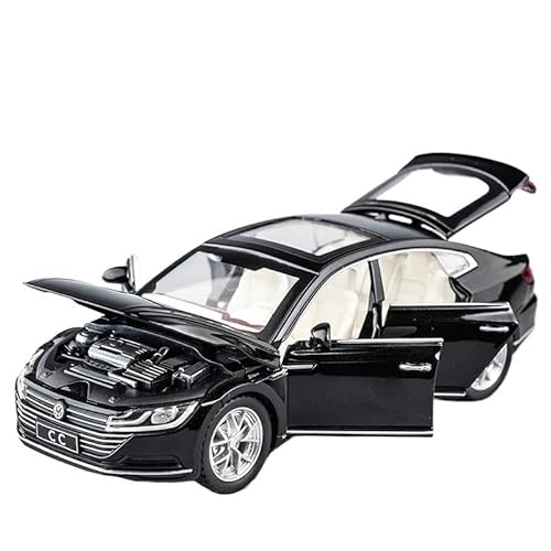 Auto Modell Druckguss-Automodell Im Maßstab 1:32 Für VW CC Legierung, Metalldruckguss, Miniaturauto Simulation Sound & Licht Sammlerstück Spielzeugfahrzeug Geschenk Jungen Mädchen Geschen(Schwarz) von SYYANFEI