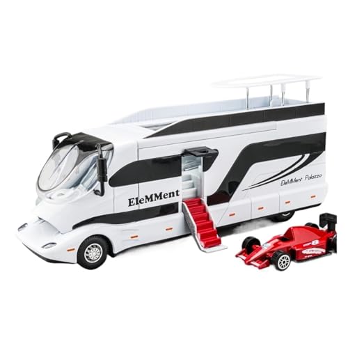 Auto Modell Für Große Legierung, Luxus-Reise-Caravan-Modell, Camping-LKW-Automodell, Spielzeugauto Jungen Mädchen Geschen(White) von SYYANFEI