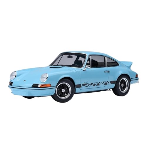 Guss Auto Modell Maßstab 1/18 Für Porsche 911 Carrera 2.7 RS (Grand Prix Weiß Mit Roten Streifen) Statisches Display, Weihnachtsgeschenkkollektion Fahrzeuge spielzeugauto(Blau) von SYYANFEI