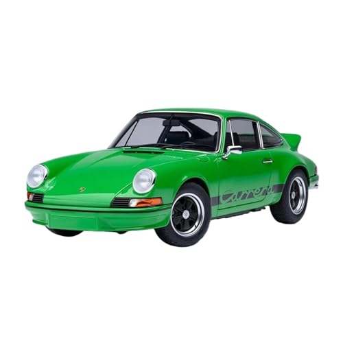 Guss Auto Modell Maßstab 1/18 Für Porsche 911 Carrera 2.7 RS (Grand Prix Weiß Mit Roten Streifen) Statisches Display, Weihnachtsgeschenkkollektion Fahrzeuge spielzeugauto(Grün) von SYYANFEI