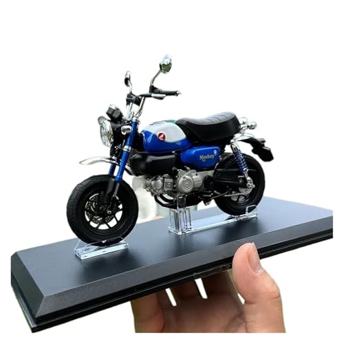 SYYANFEI Mini Alloy Motorrad Model 1/12 für Honda2022 Monkey 125 Legierungsmotorradmodell Abschlussgeschenk Fertiges Spielzeug An einen Freund senden Druckguss-Nachbildung von SYYANFEI