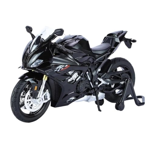 SYYANFEI Mini Alloy Motorrad Model 1:12 Für BMW RRS100 Motorrad Modell Auto Simulation Legierung Metall Spielzeug Motorrad Kinder Spielzeug Druckguss-Nachbildung(Schwarz) von SYYANFEI