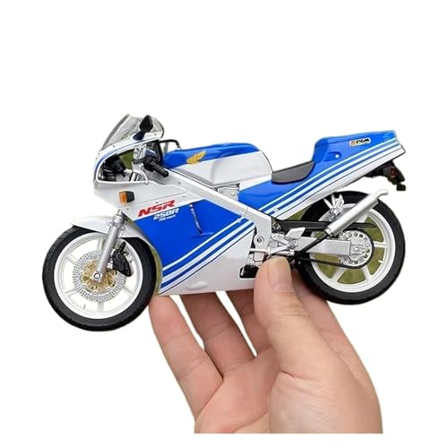 Mini Alloy Motorrad Model 1:12 für NSR 250R SP R4 Rothmans MC18 Motorradmodell Druckguss-Nachbildung(Blau) von SYYANFEI