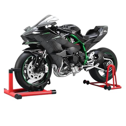 Mini Alloy Motorrad Model 1:6 Für Kawasaki Ninja H2R Legierung Metall Diecast Motorrad Modell Dynamische Anzeige Dekorative Geburtstag Druckguss-Nachbildung(Schwarz) von SYYANFEI