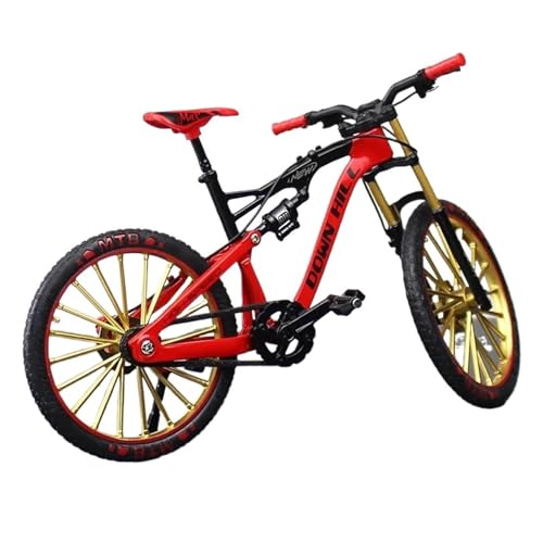 Mini-Mountainbikespielzeug 1:10 für Legierung Modell Fahrrad Diecast Metall Finger Mountainbike Racing Simulation Erwachsenen Sammlung Spielzeug Kinder G33 JungenMädchengeschenkdekoration(Rot) von SYYANFEI