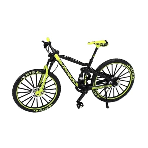 Mini-Mountainbikespielzeug 1:10 für Mini Diecast Legierung Fahrrad Modell Metall Racing Finger Mountainbike Tasche tragbare Simulation Sammlung Spielzeug JungenMädchengeschenkdekoration(Grün) von SYYANFEI