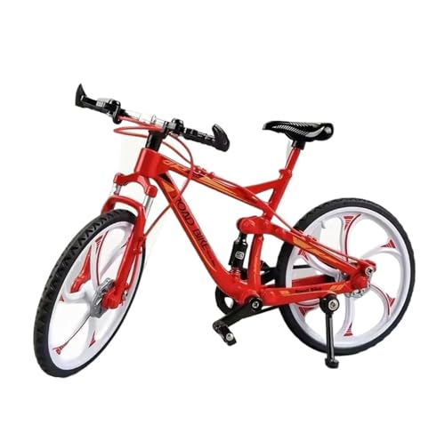 Mini-Mountainbikespielzeug 1:8 Für Modell Alloy Diecast Mini Mountainbike Mit Stoßdämpfendem Metall Fahrrad Simulation Sammlung Geschenke Spielzeug Jungen JungenMädchengeschenkdekoration(Rot) von SYYANFEI