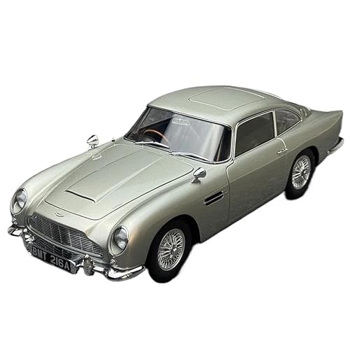 SYYANFEI Auto Modell 1/18 Für Aston Martin DB5 „Goldfinger“ Sportwagenmodell Aus Druckgussmetall Supercooles Klassisches Sammlerspielzeug Jungen Mädchen Geschen(Gray) von SYYANFEI