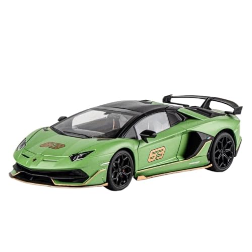 SYYANFEI Auto Modell 1/18 Für Aventadors SVJ 63 Alloy Racing Car Diecast Metal Toy Sports Car Model Collection Sound- Und Lichtsimulation Jungen Mädchen Geschen(Grün) von SYYANFEI