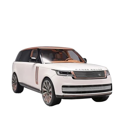 SYYANFEI Auto Modell 1/18 Für Großes Neues Land Range Rover SUV Legierung Auto Modell Diecast Metall Spielzeug Geländewagen Modell Sound Und Licht Jungen Mädchen Geschen(White) von SYYANFEI