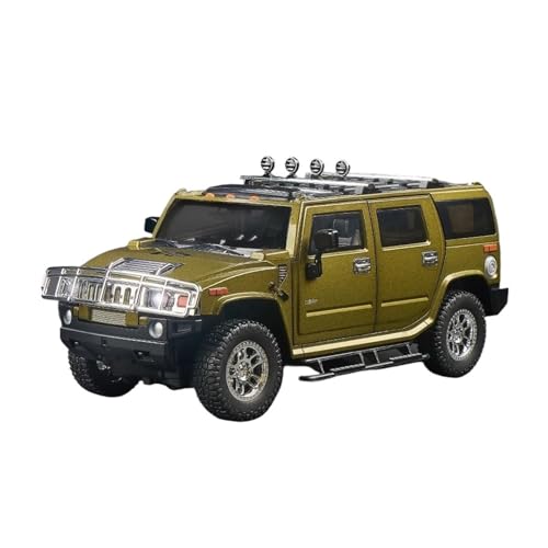 SYYANFEI Auto Modell 1/18 Für Hummer H2 Highway 61 SUV Legierung Auto Modell Diecast Metall Off-Road Auto Modell Simulation Sound Und Licht Spielzeug Jungen Mädchen Geschen(Grün) von SYYANFEI