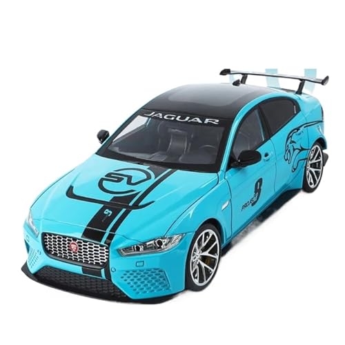 SYYANFEI Auto Modell 1/18 Für Jaguar XE SV Project 8 SUV Legierung Sportwagen Druckguss Metall Auto Spielzeug Sound Und LichtErwachsene Sammlung Jungen Mädchen Geschen(Blau) von SYYANFEI