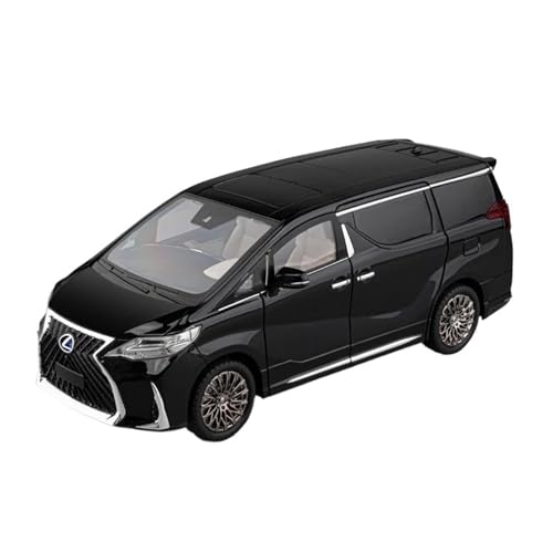 SYYANFEI Auto Modell 1/18 Für Lexus LM300 MPV Legierung Auto Druckguss Metall Spielzeug Nutzfahrzeuge Auto Modell Simulation Sound Und Licht Jungen Mädchen Geschen(Schwarz) von SYYANFEI