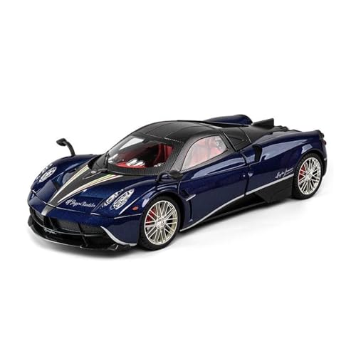 SYYANFEI Auto Modell 1/18 Für Pagani Huayra Dinastia Legierung Sportwagen Druckguss Metall Rennwagen Modell Sound Und Licht Spielzeug Jungen Mädchen Geschen(Blau) von SYYANFEI