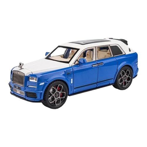 SYYANFEI Auto Modell 1/22 Für Rolls-Royce Cullinan SUV Legierungsauto Metalldruckguss Fahrzeugspielzeug-Sammlung Subtile Sound- Und Lichteffekte Jungen Mädchen Geschen(Blau) von SYYANFEI