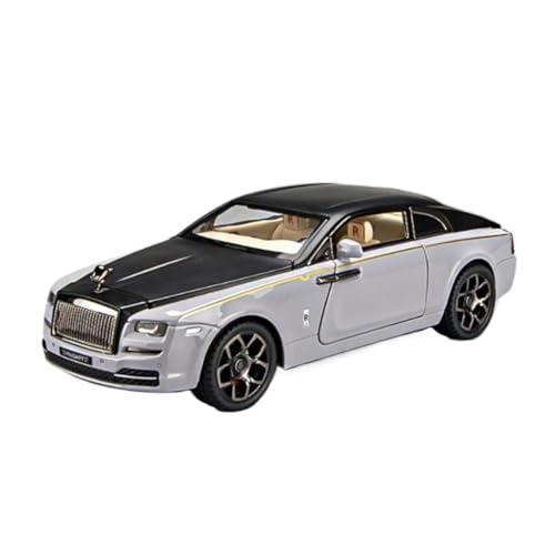 SYYANFEI Auto Modell 1/22 Für Rolls Royce Wraith Legierung Auto Modell Druckguss Metall Spielzeug Luxy Auto Sammlung Simulation Sound Und Licht Jungen Mädchen Geschen(Grau) von SYYANFEI