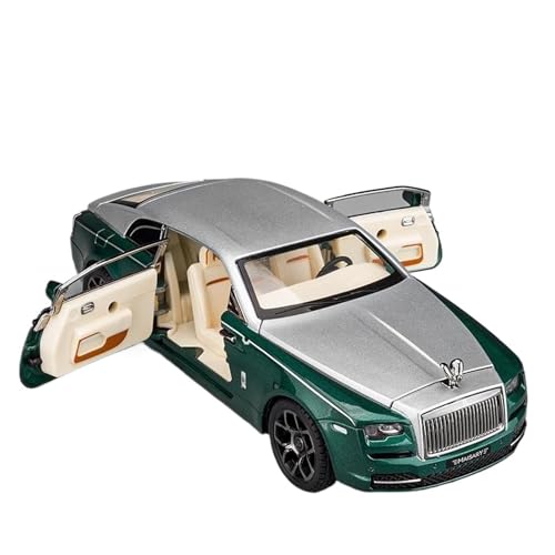 SYYANFEI Auto Modell 1/22 Für Rolls Royce Wraith Legierung Auto Modell Druckguss Metall Spielzeug Luxy Auto Sammlung Simulation Sound Und Licht Jungen Mädchen Geschen(Grün) von SYYANFEI