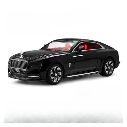 SYYANFEI Auto Modell 1/24 Für Alloy Diecast Car Rolls Royce Spectre Simulation Limousine Pull Back Sound Licht Dekorative Spielzeug Jungen Mädchen Geschen(Schwarz) von SYYANFEI