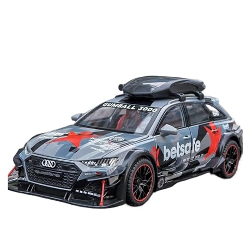 SYYANFEI Auto Modell 1/24 Für Audi RS6 Avant Station Wagon Legierung Auto Diecast Metall Track Racing Modell Simulation Sound Und Licht Spielzeug Jungen Mädchen Geschen(Blau) von SYYANFEI