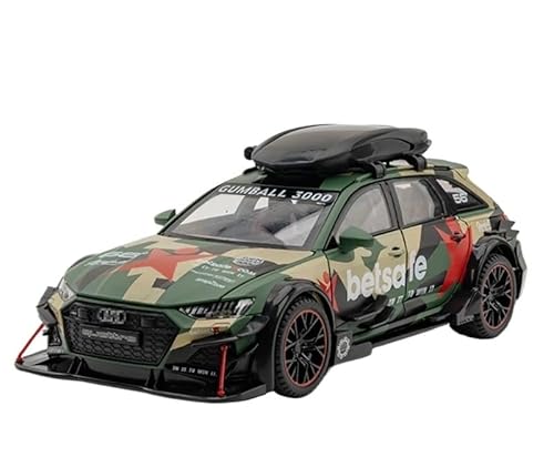 SYYANFEI Auto Modell 1/24 Für Audi RS6 Avant Station Wagon Legierung Auto Diecast Metall Track Racing Modell Simulation Sound Und Licht Spielzeug Jungen Mädchen Geschen(Grün) von SYYANFEI