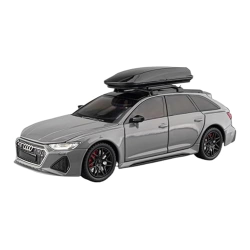 SYYANFEI Auto Modell 1/24 Für Audi RS6 Avant Station Wagon Legierung Rennwagen Diecast Metal Track Sportwagen Modell Sound Licht Jungen Mädchen Geschen(Gray 2) von SYYANFEI