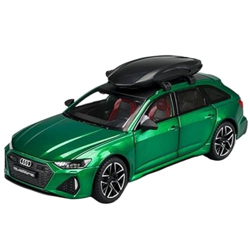 SYYANFEI Auto Modell 1/24 Für Audi RS6 Avant Station Wagon Legierung Rennwagen Diecast Metal Track Sportwagen Modell Sound Licht Jungen Mädchen Geschen(Grün) von SYYANFEI