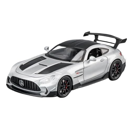 SYYANFEI Auto Modell 1/24 Für Benzs-GT GTR Legierung Rennwagen Druckguss Metall Spielzeug Modifizierte Sportwagen Modell Simulation Sound Und Licht Jungen Mädchen Geschen(Weiß) von SYYANFEI