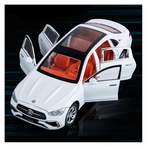 SYYANFEI Auto Modell 1/24 Für C260 L C-Klasse Legierung Auto Druckguss Metall Spielzeug Fahrzeuge Modell Simulation Sound Und Licht Sammlung Jungen Mädchen Geschen(Weiß) von SYYANFEI