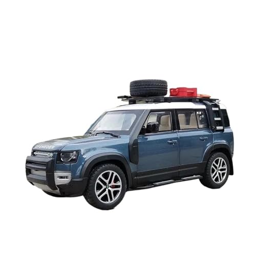 SYYANFEI Auto Modell 1/24 Für Range Rover Defender Legierung Auto Diecast Metall Spielzeug Geländewagen Modell Simulation Sound Licht Sammlung Jungen Mädchen Geschen(Blau) von SYYANFEI