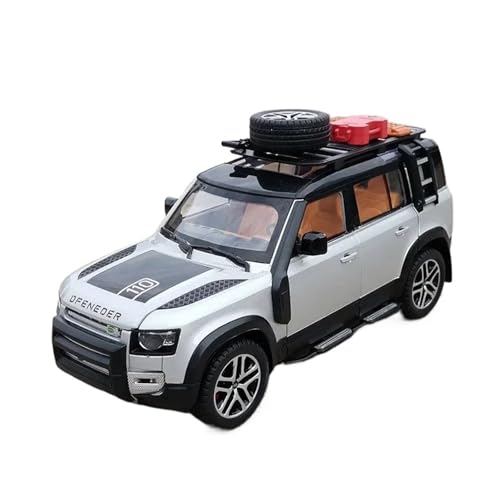 SYYANFEI Auto Modell 1/24 Für Range Rover Defender Legierung Auto Diecast Metall Spielzeug Geländewagen Modell Simulation Sound Licht Sammlung Jungen Mädchen Geschen(Weiß) von SYYANFEI