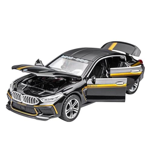 SYYANFEI Auto Modell 1/32 Für BMW MH8 800 Manhart Diecast Auto Spielzeug Miniatur Modell Pull Back Sound Licht Sammlung Jungen Mädchen Geschen(Grau) von SYYANFEI