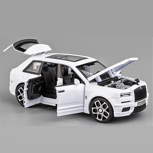 SYYANFEI Auto Modell 1/32 Für Rolls Royce SUV Cullinan Legierung Luxy Auto Diecast Metall Spielzeug Auto Modell Simulation Sound Und Licht Spielzeug Jungen Mädchen Geschen(Weiß) von SYYANFEI