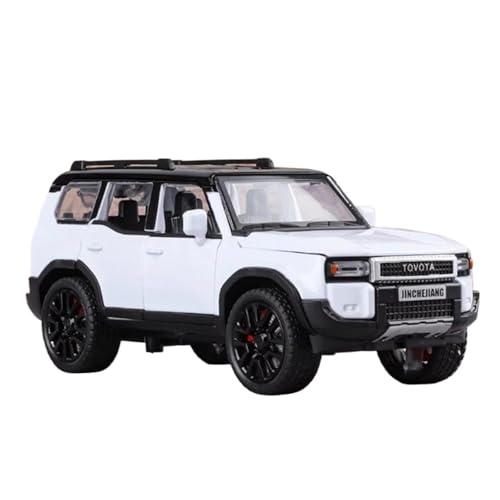 SYYANFEI Auto Modell 1/32 Für Toyota Prado Land Cruiser Legierung Geländewagen Auto Modell Simulation Sound Und Licht Spielzeug Bastler Jungen Mädchen Geschen(Weiß) von SYYANFEI