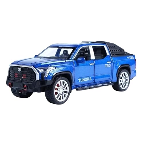 SYYANFEI Auto Modell 1/32 Für Tundra Legierung Druckguss Metall Geländewagen Automodell Sound Und Licht Spielzeug Sammlung Dekoration Kleinkinder Kinder Jungen Mädchen Geschenk(Blau) von SYYANFEI