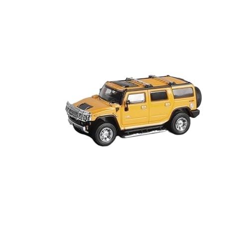 SYYANFEI Auto Modell 1/64 für Hummer H2 Diecast Legierung Auto SUV Off-Road Pickup Auto Spielzeug Sammeln Ornament Souvenir Jungen Mädchen Geschen(Yellow) von SYYANFEI