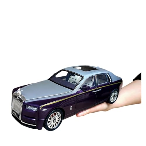 SYYANFEI Auto Modell 1 18 Für Rolls-Royce Legierung Automodell Simulation Phantom Großes Spielzeugauto Bumerang Serie Ornamente Jungen Mädchen Geschen(Purple) von SYYANFEI