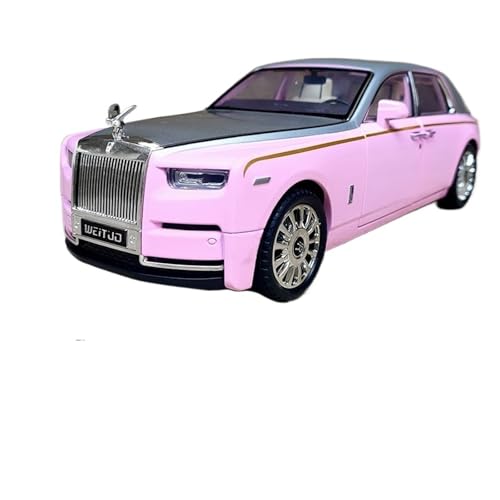 SYYANFEI Auto Modell 1 18 Für Rolls-Royce Legierung Automodell Simulation Phantom Großes Spielzeugauto Bumerang Serie Ornamente Jungen Mädchen Geschen(Rosa) von SYYANFEI