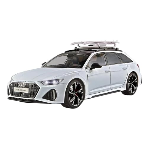 SYYANFEI Auto Modell 1:18 Für Audi RS6 Avant Station Wagon Legierungsdruckguss-Modellauto. Sammeln Sie Dekorative Ornamente Jungen Mädchen Geschen(Weiß) von SYYANFEI