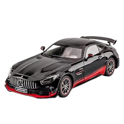 SYYANFEI Auto Modell 1:18 Für Benz GTR Legierung Auto Modell Sound Und Licht Zurückziehbares Spielzeugauto Metall Sportwagen Sammlung Ornamente Jungen Mädchen Geschen(Schwarz) von SYYANFEI