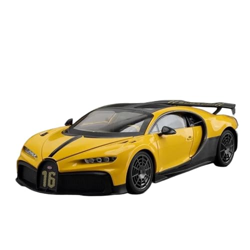 SYYANFEI Auto Modell 1:18 Für Bugatti Chiron PUR Sport Legierung Sport Diecasts Metall Racing Super Car Modell Sound Und Licht Spielzeug Jungen Mädchen Geschen(Yellow) von SYYANFEI